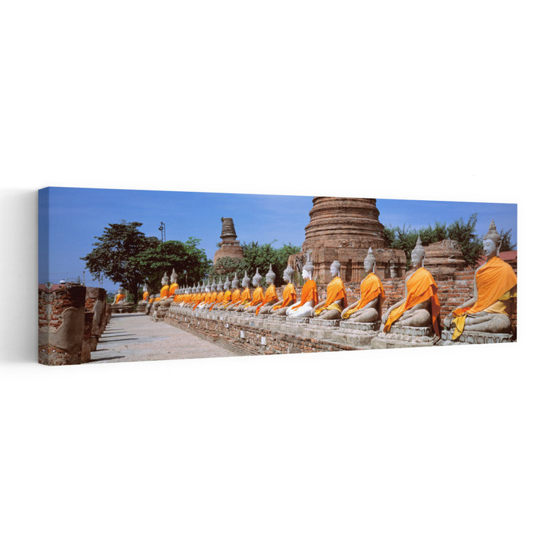 Art mural Ayutthaya, H 12 po x l 36 po