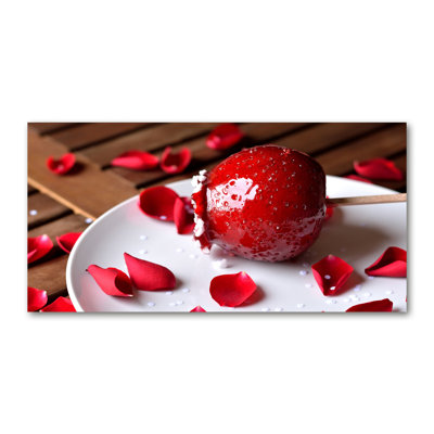 Apple on a Stick 1 Piece Wrapped Canvas Wall Art