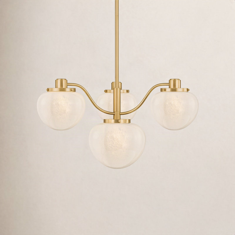 5-Light Chandelier, H 17 po x l 29,75 po x P 29,75 po, Quatre lumières