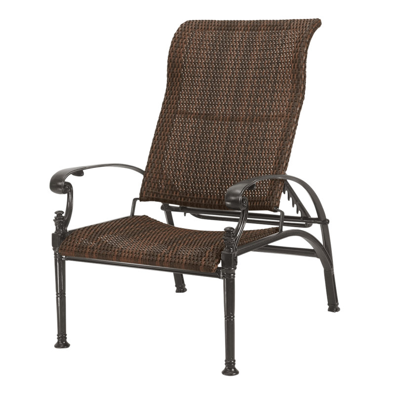Florence Woven Reclining Armchair, Desert Bronze, Chestnut