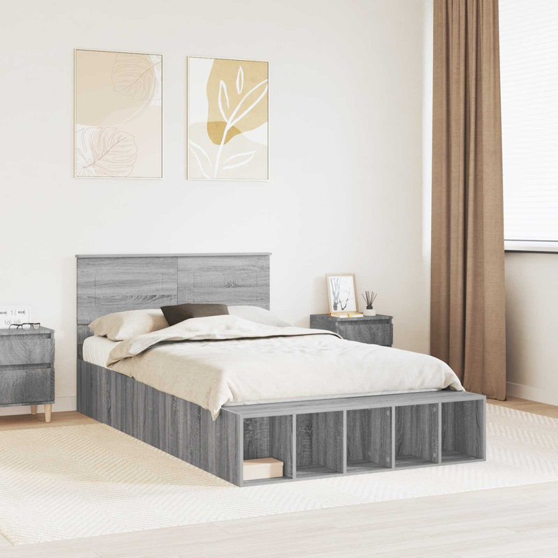 Bed Frame, Double (4'6), Grey Sonoma