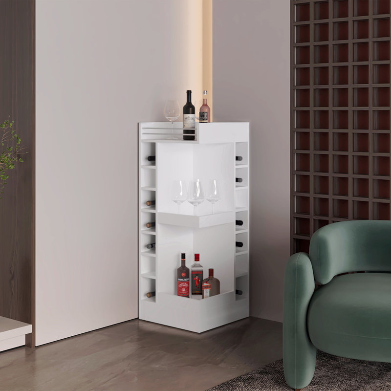 Bar, 16 tablettes, 45.9" H x 39.4" W x 18.3" D, Blanc