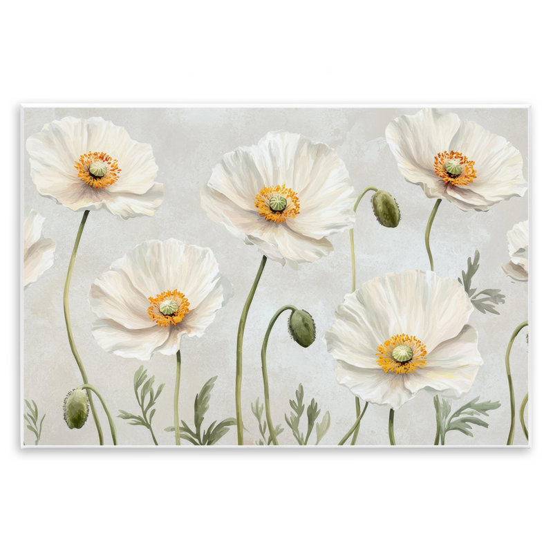 Plaque florale «Buds and Daisies», par Petal Prints Design, H 13 po x l 19 po