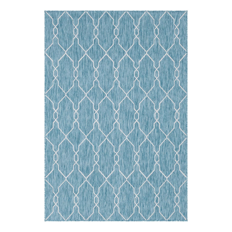 Geometric Indoor / Outdoor Rug, Rectangle 6'1" x 9'