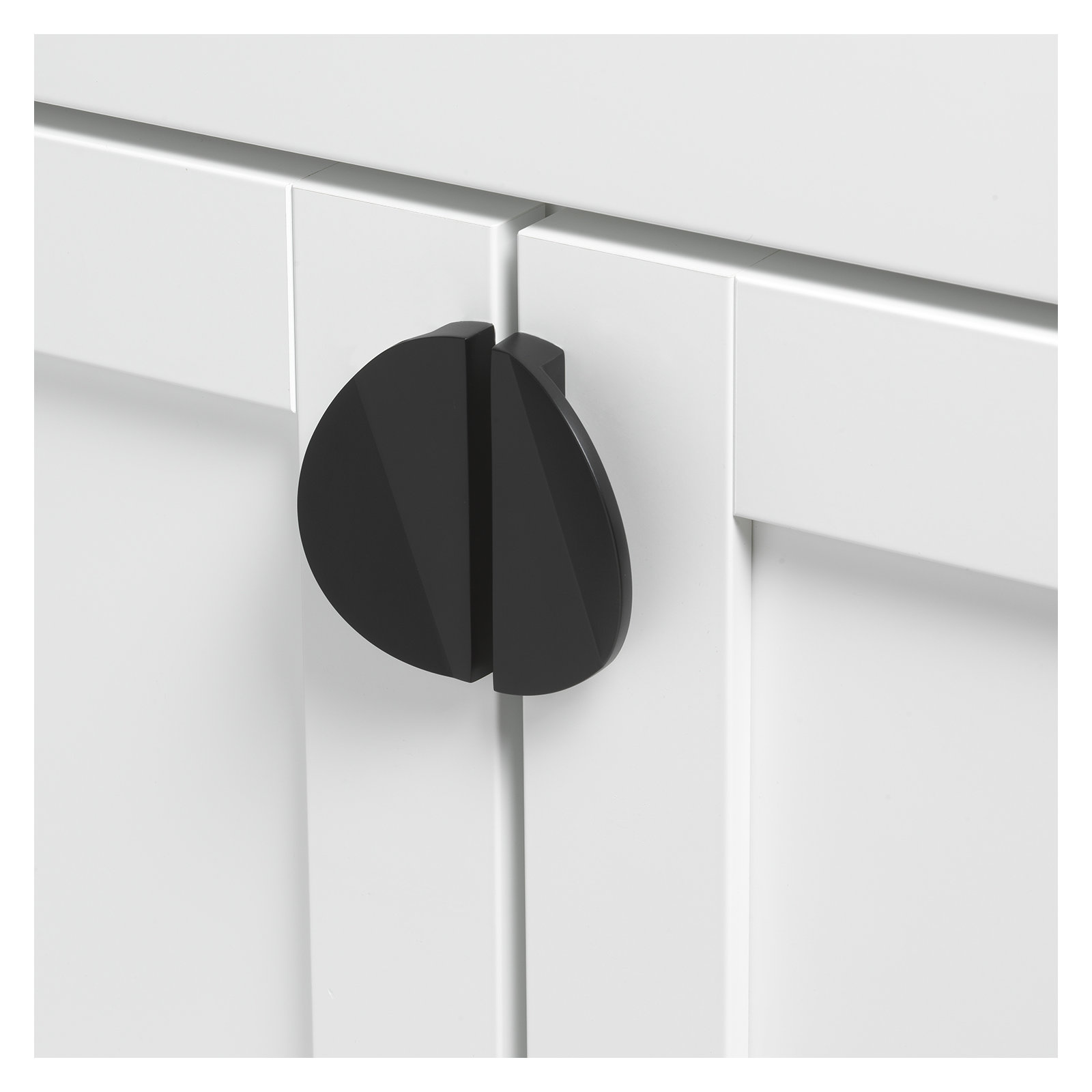 Giana Collection 2-1/2 in. Length Geometric Knob, Matte Black