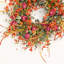 Couronne de fleurs artificielle 26 po avec fleurs de rose et eucalyptus
