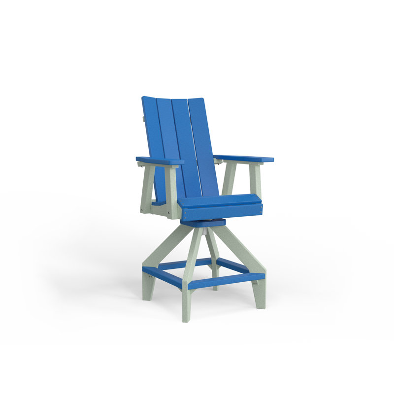 SOL Outdoor Bar Stool, Seafoam, Black