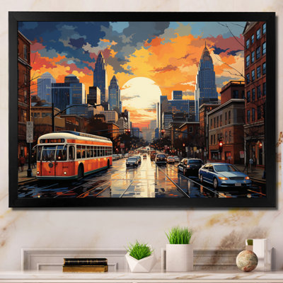 City Charlotte Collage II sur toile