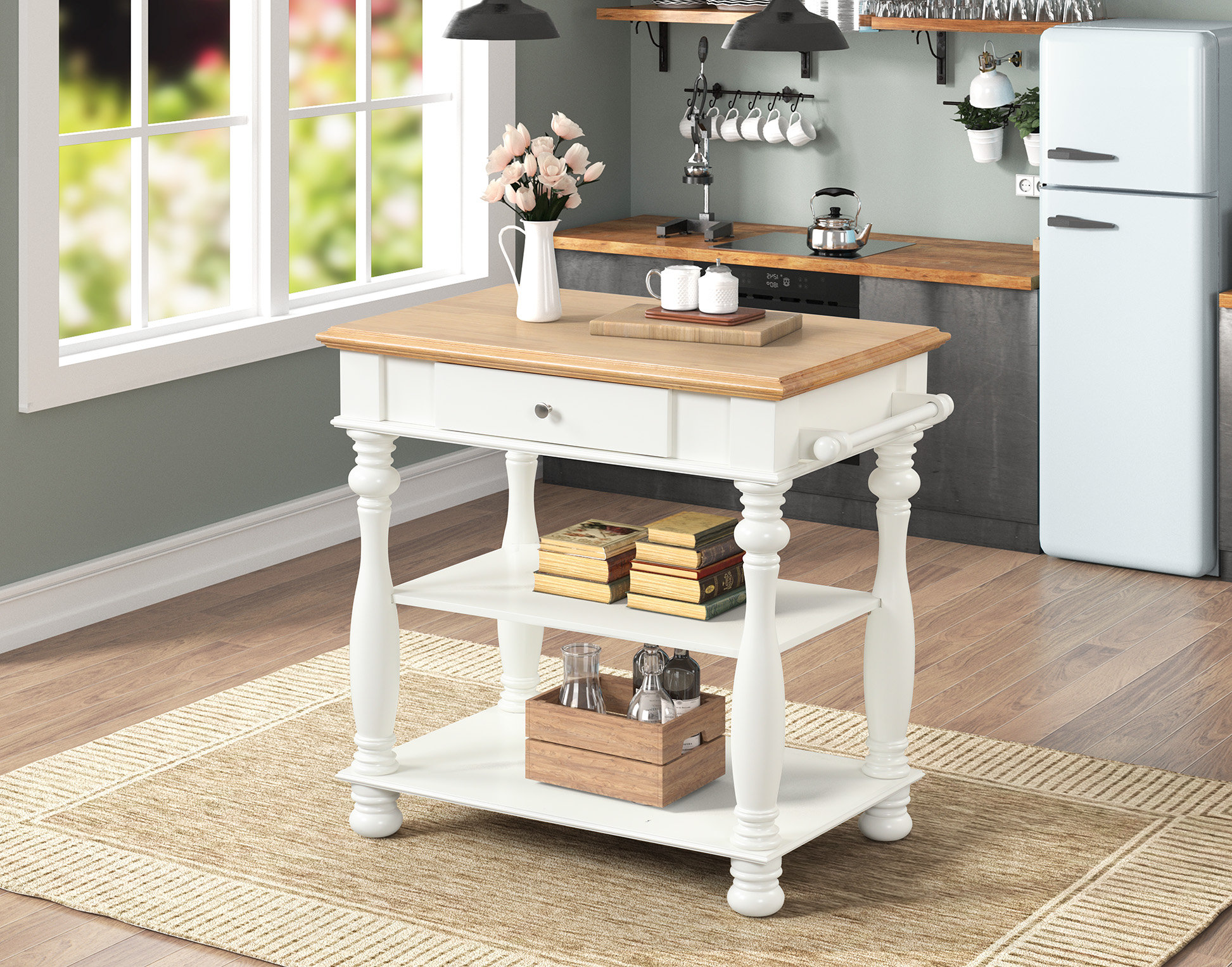 Kelly Clarkson Home Lyla Wood Kitchen Island & Reviews 