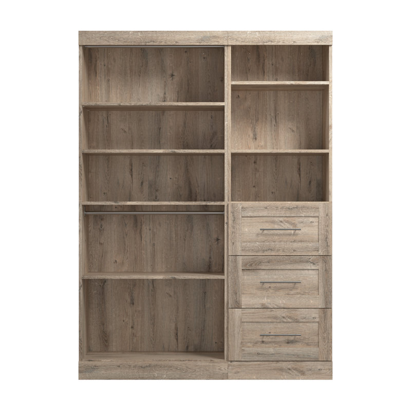 Organisateur de placard avec tiroirs Arlex 61W, Brun rustique