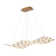 57 - Light Gold LED Chandelier With White Acrylic Diffusers