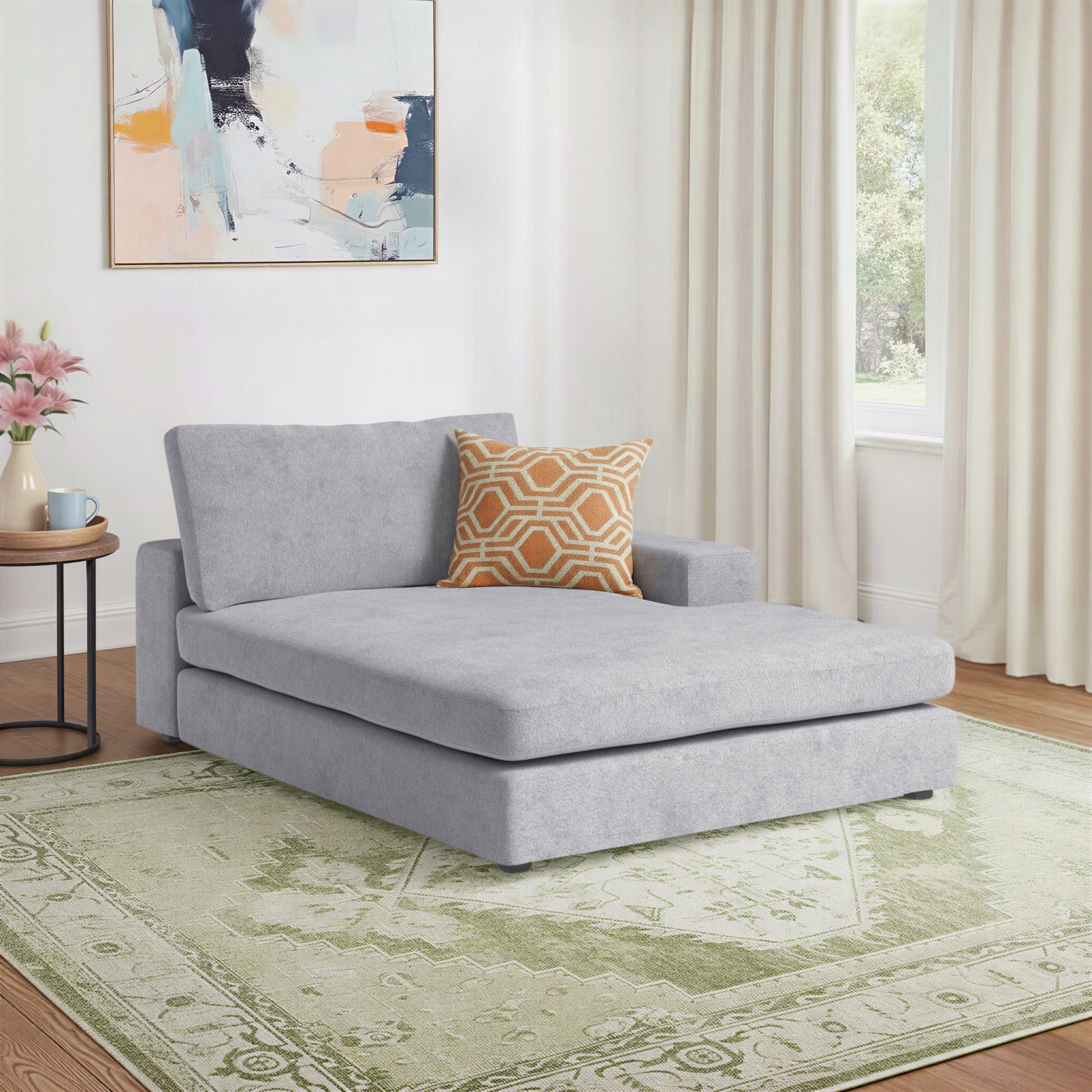 Ojai Chaise Lounge, Light Gray, Right Hand Facing