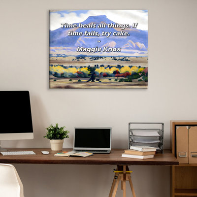 Artsy Quote "Time heals all things. If time fails, try cake." By Maggie Knox Gallery Wrapped Canvas
