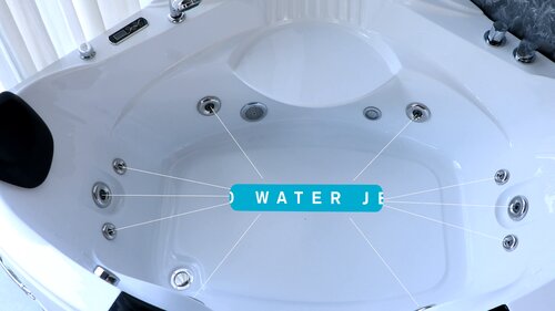 59 X 59 Acrylic Corner Whirlpool Bathtub - 10 Water Jets - Led Lights -  Left Side Drain - 3-Side Alcove Install - On Sale - Bed Bath & Beyond -  33418073