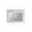 Integrated solid surface basin WITHOUT drain & faucet, glossy white color