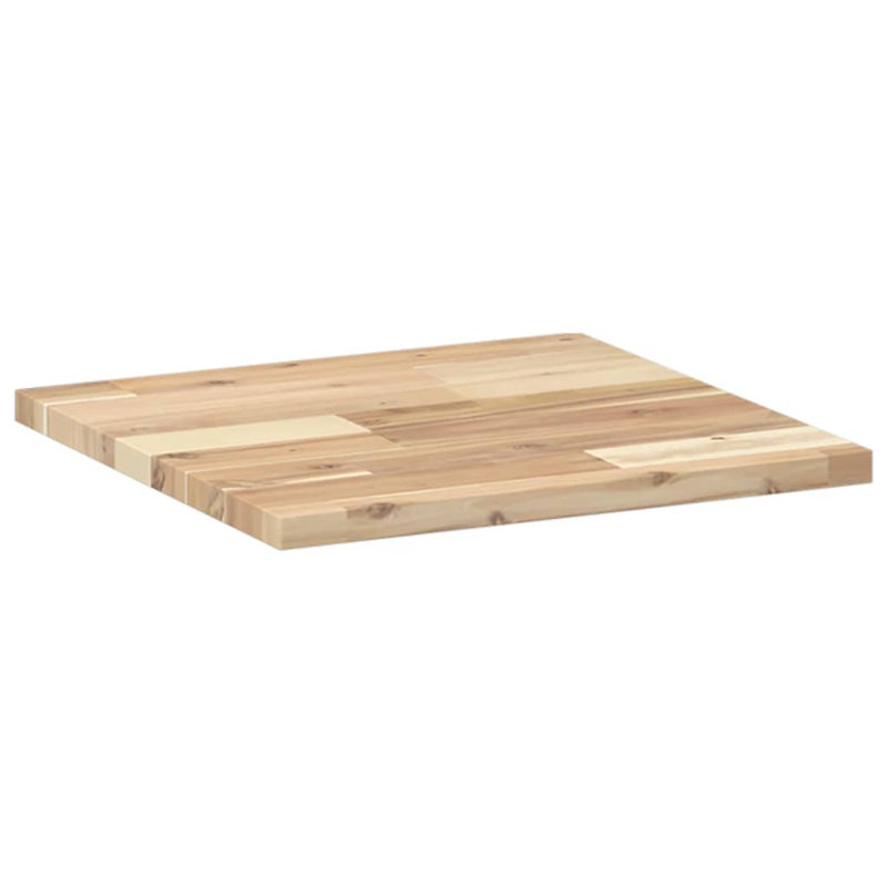  Table Top Rectangular Solid Wood Acacia, 0.8" H x 15.7" W x 15.7" D