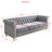 Gevon Velvet Roll Arm Sofa, Chesterfield Sofa for Living Room Upholstered with Smooth,Breathable Fabric-1893362013