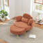 Fauteuils d'appoint en velours côtelé avec repose-pieds-911091808