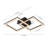 2-light Dimmable Led Square Semi-flush Mount