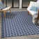 Kurmanbek Geometric Reversible Indoor / Outdoor Area Rug in Navy