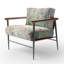 Fauteuil d'appoint rembourré Wild Flowers Meadows-1200625551