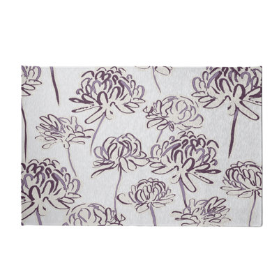 Tapis décoratif mauve floral alvordton