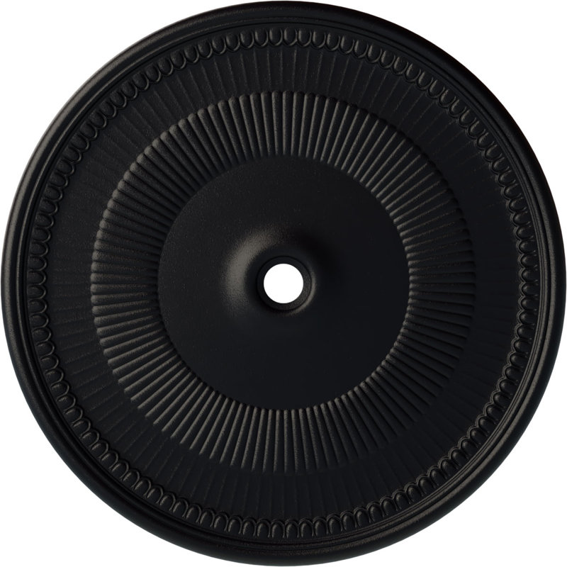 Endurathane Nevio Ceiling Medallion, 51 1/8"OD x 3 5/8"ID x 1 1/2"P (Fits Canopies up to 4 3/4"), Hand-Painted Steel Gray Finish