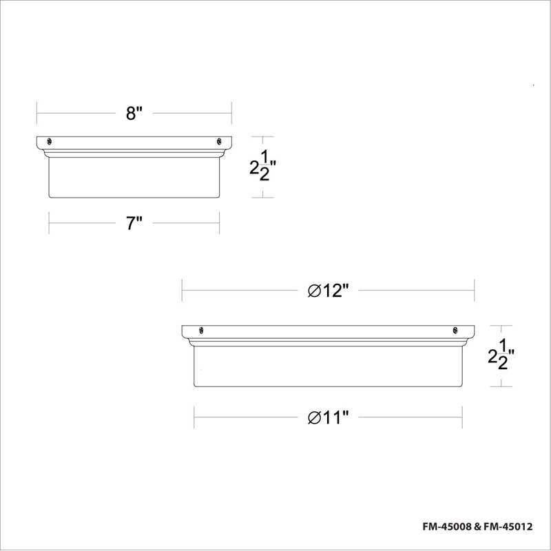 Campa LED Flush Mount, Aged Brass, 2.5" H x 12" W x 12" D