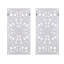 2 décorations murales en bois vieilli - Motif de décoration de fleurs de lotus blanc mat