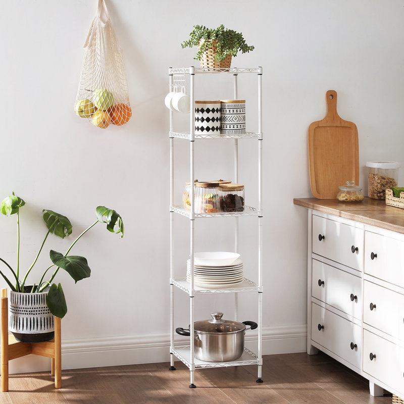 Amaud 30 cm W Adjustable Height Shelving Unit, White