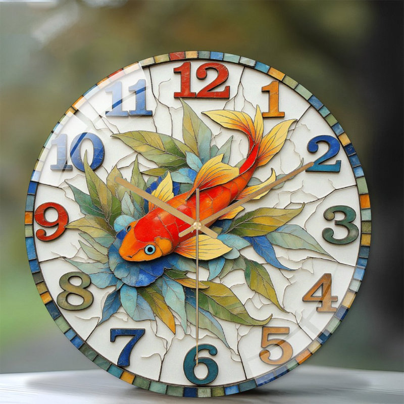 Horloge murale Koi Fish