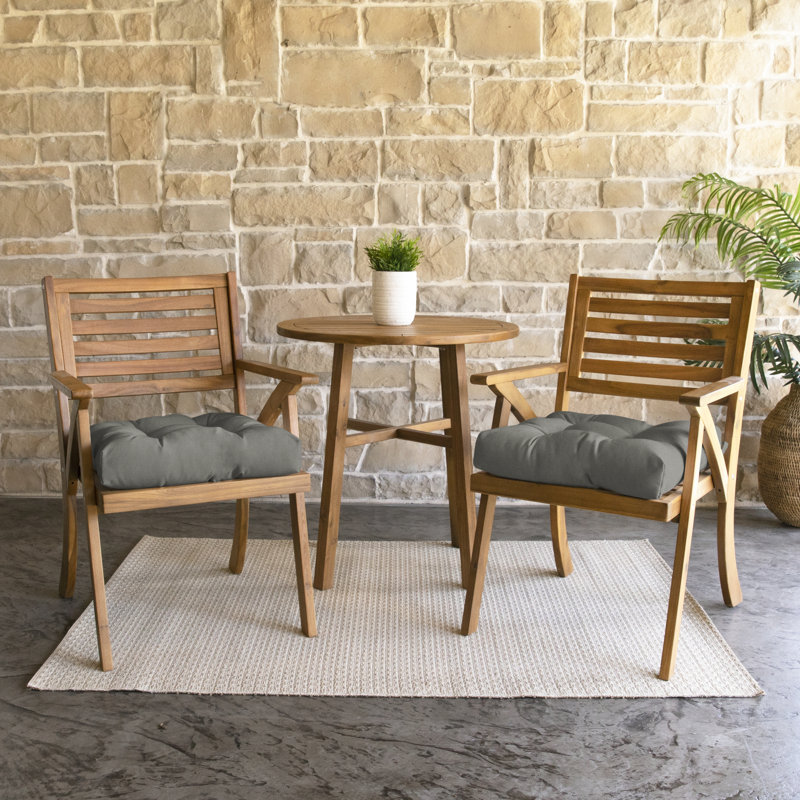 Outdoor 3'' Seat Cushion, 19" W x 19" D, Canvas Charcoal Sunbrella® Canvas