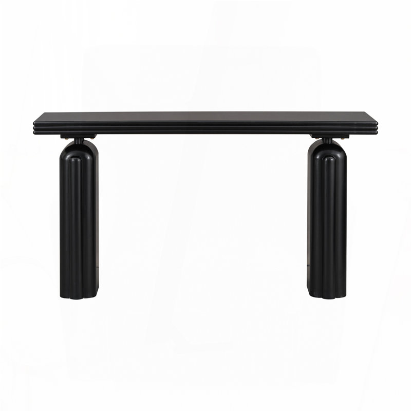 Console élégante et luxueuse en placage d'acacia, Noir