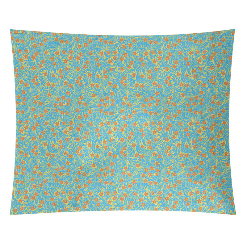Tapisserie Avicia, Intérieur, H 91 po x l 107,5 po, Bleu / orange