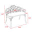 Patio Garden Bench, Metal Park Bench With Floral Rose