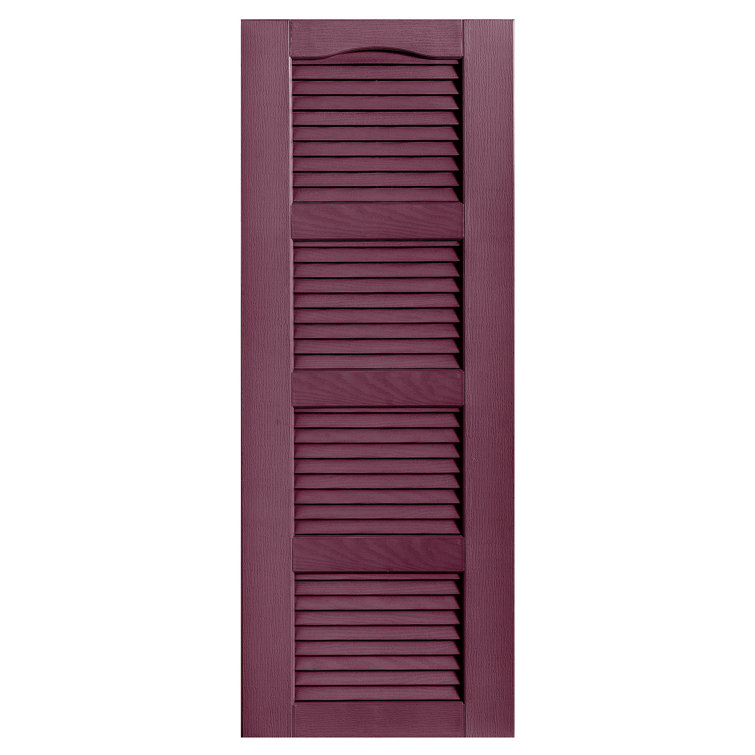 Cathedral Top Four-style Open Louvre Shutters Pair