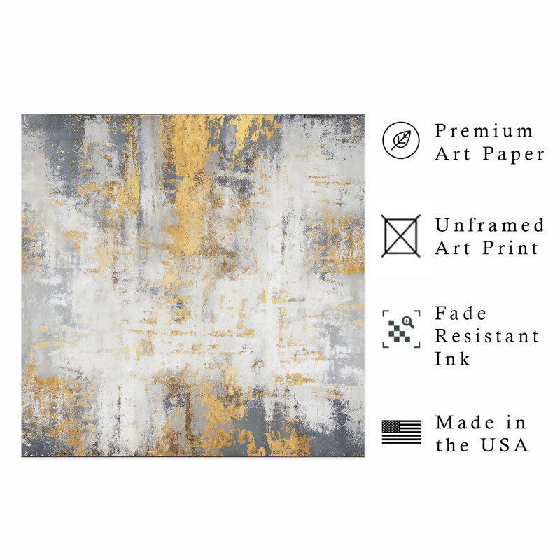 Abstrait, horizon transitionnel, reproduction d'art non encadrée, H 18 po x l 18 po