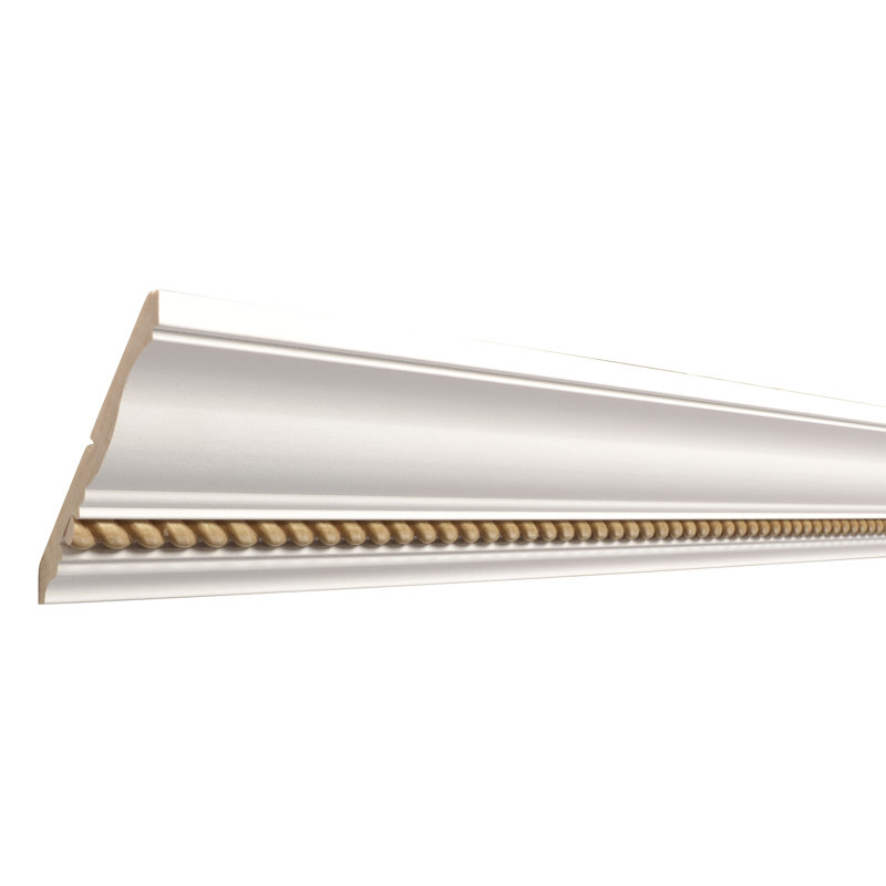 White and Gold Primed 4.5" x 96" Crown Moulding