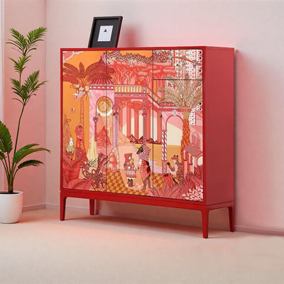French style retro storage shoe cabinet