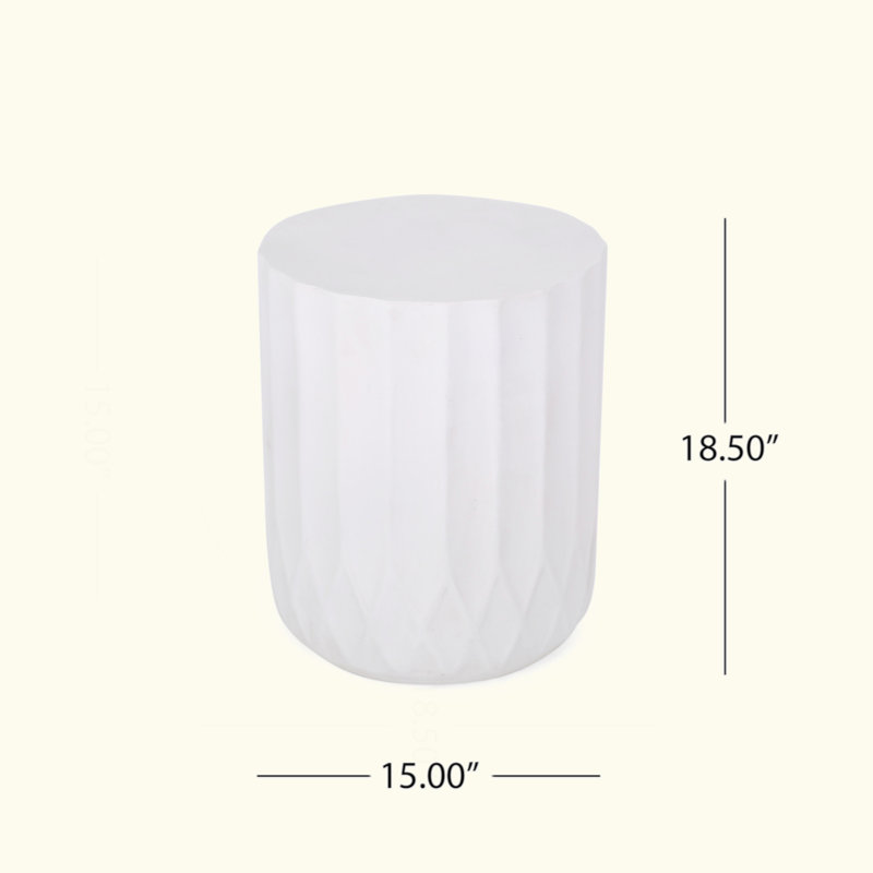 Charming Lightweight Concrete End Table With Stylish Design For Outdoor Spaces