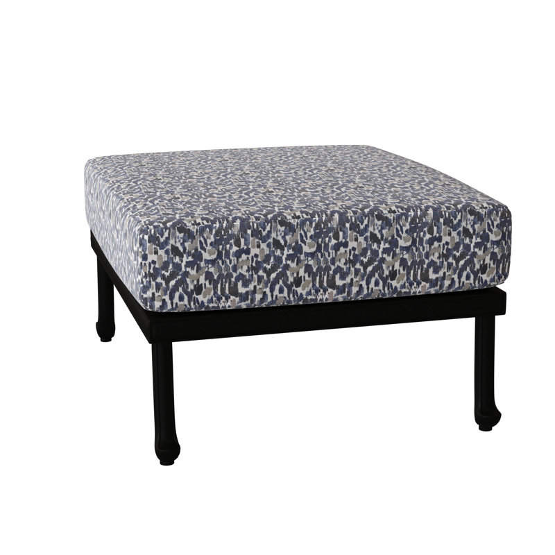 Repose-pieds d'extérieur avec coussin Casa, Noir texturé, Toile spa Sunbrella®