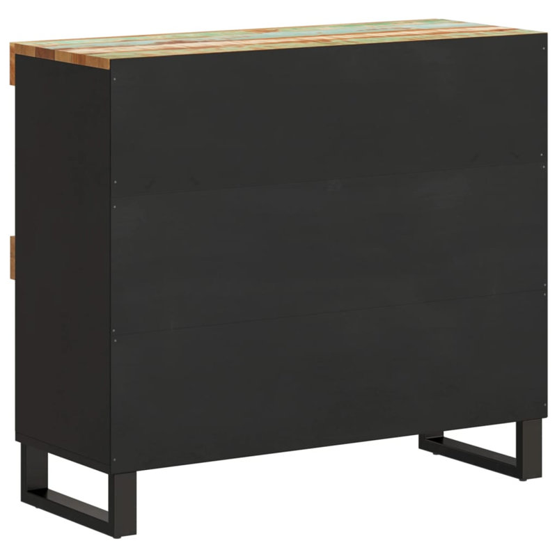 Torzsok 75cm H x 85cm W Iron Standard Bookcase, Reclaimed Wood