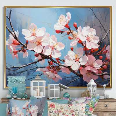 «Apple Blossom Expressionist Burst III», reproduction d'art sur toile