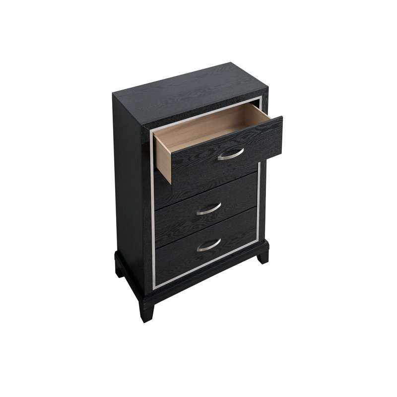 Commode 4 tiroirs Livingston - noir