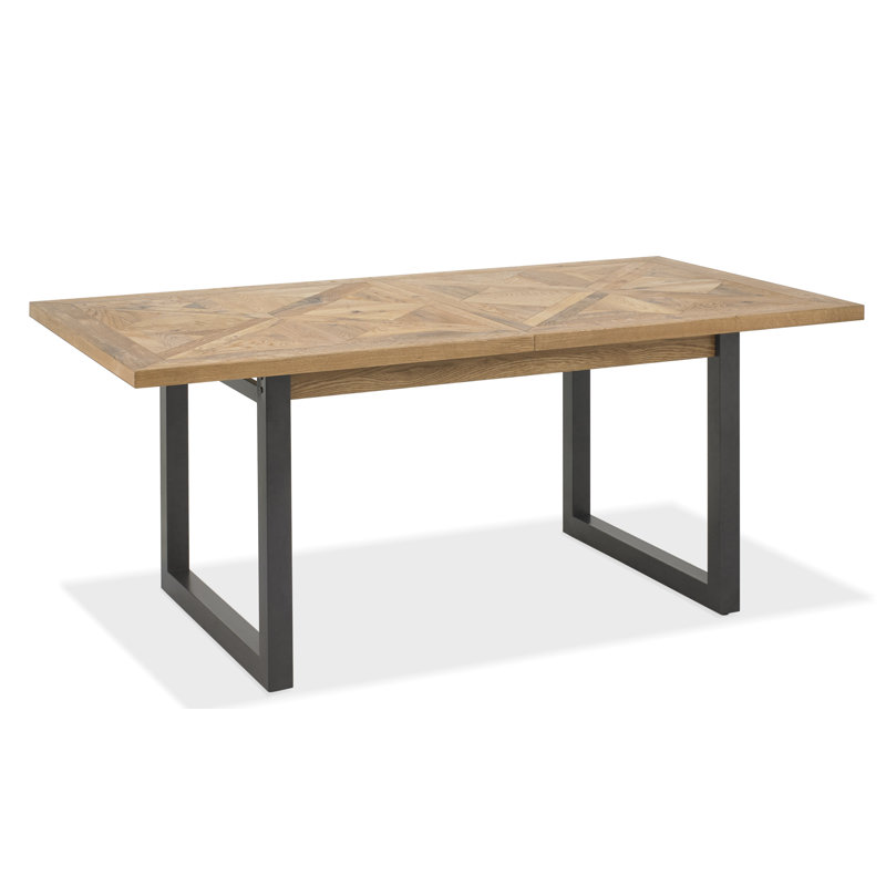 Phillippi Extendable Metal Base Dining Table, H77 x L190 x W100cm