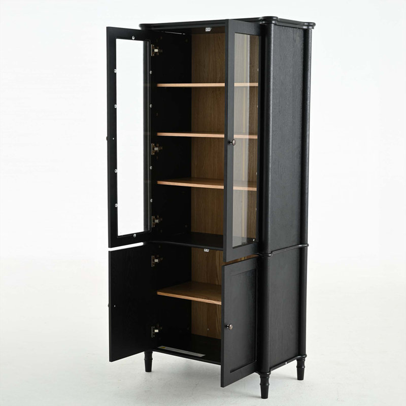 Vitrine 73,25 po H avec rangement