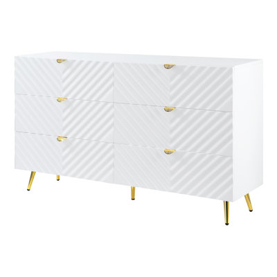 Dresser, White High Gloss Finish