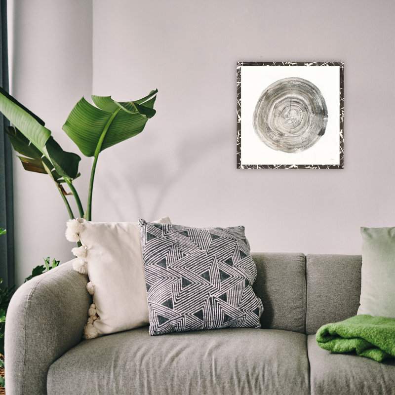 Cadre mural Frametolia Verde Mint Splash, L 16 po x H 16 po, Noir / blanc