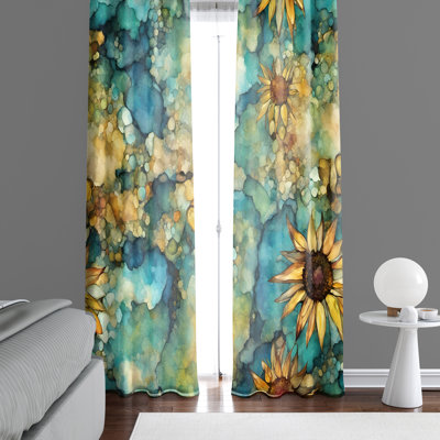 Paire de rideaux semi-transparents en polyester Arelli