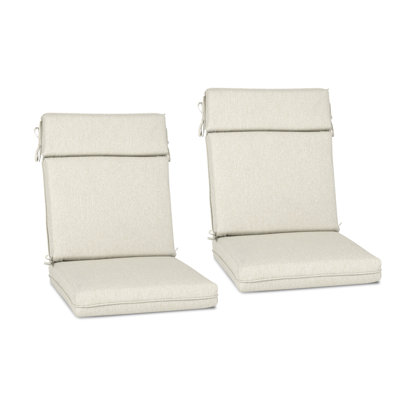 Outdoor High Back Chair Cushion Set of 2